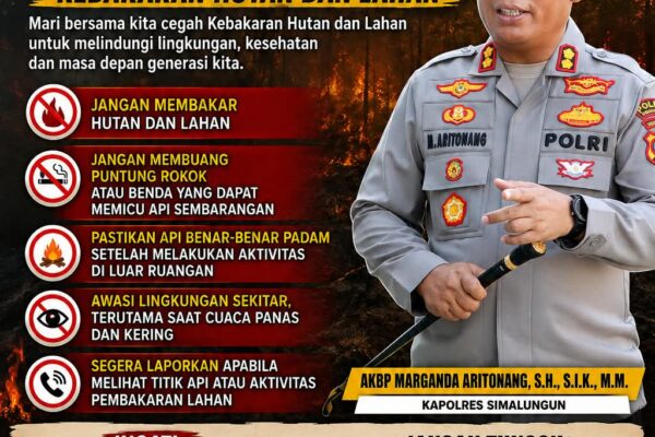 Kapolres AKBP Marganda Aritonang: Jangan Bakar Lahan, Karhutla Mengancam di Agustus-September