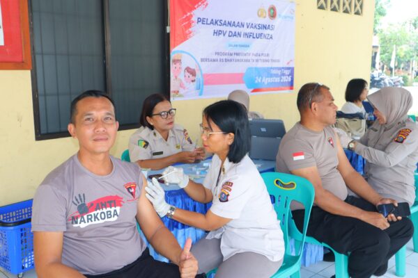 Batalyon B Brimob Polda Sumut Gelar Vaksinasi HPV dan Influenza, Pasi Min Iptu Miswadi: Kesehatan Personel Modal Berharga