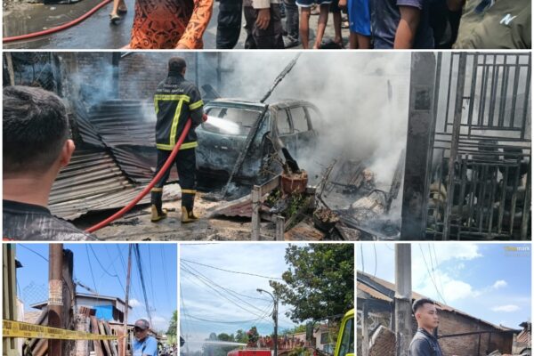 Polsek Siantar Martoba dan Tim Inafis Olah TKP, Kebakaran Dua Rumah di Sumber Jaya Berhasil Dipadamkan