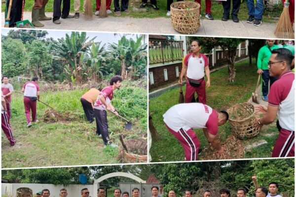 Sat Reskrim Polres Pematangsiantar dan Dinas Kebersihan Sinergi, Gotong Royong Sambut HUT RI ke 81