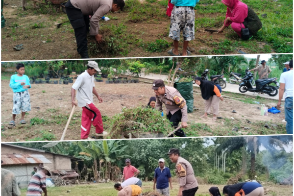Polsek Siantar Martoba dan Masyarakat Bah Sorma Gotong Royong, Kapolsek: Wujud Nyata Polri Bersama Pemerintah dan Warga