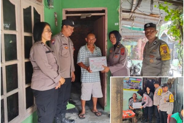 Polsek Siantar Barat Peduli Warga, Bansos Beras, Minyak, Gula, dan Mie Instan untuk Warga Kurang Mampu