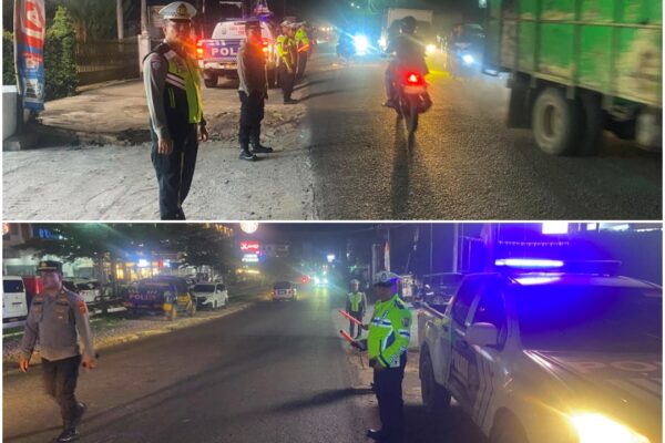 Blue Light Patrol di Jalur Pematang Siantar-Perdagangan, Satlantas Polres Simalungun Antisipasi Kejahatan Jalanan