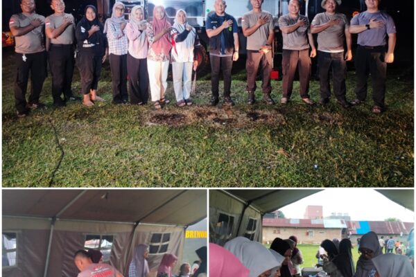 Dapur Lapangan Brimob Polda Sumut, 1.000 Porsi Nasi Gulai Ayam dan Sayur Sawi untuk Warga Medan Johor
