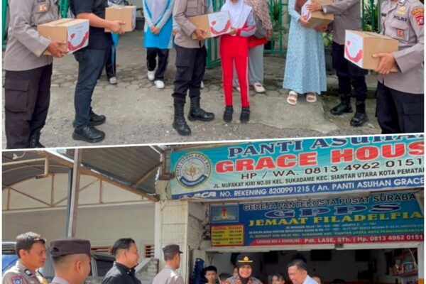 Polsek Siantar Utara Peduli Anak Yatim, Tali Asih untuk Panti Asuhan Putri Aisyiyah dan Grace House Sambut HUT RI ke 81