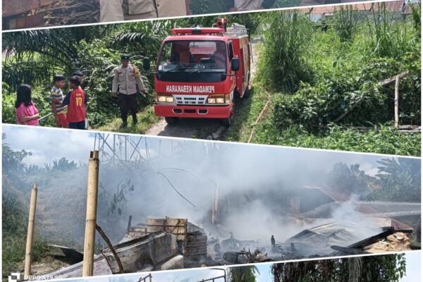 Api Berkobar di Jalan Bahtorop Ujung, Polsek Siantar Martoba dan Damkar Kerja Cepat Padamkan Kebakaran
