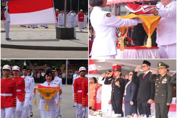 Kapolres AKBP Sah Udur dan Wali Kota Wesly Silalahi Hadiri Upacara HUT RI ke-81 di Lapangan Adam Malik