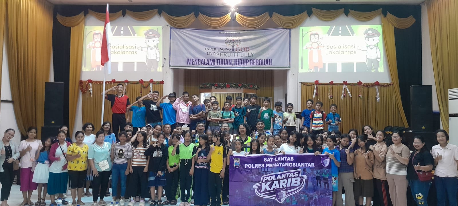Gereja GKPB Jalan SM. Raja Jadi Lokasi Sosialisasi Lalu Lintas, Cegah Laka Fatalitas