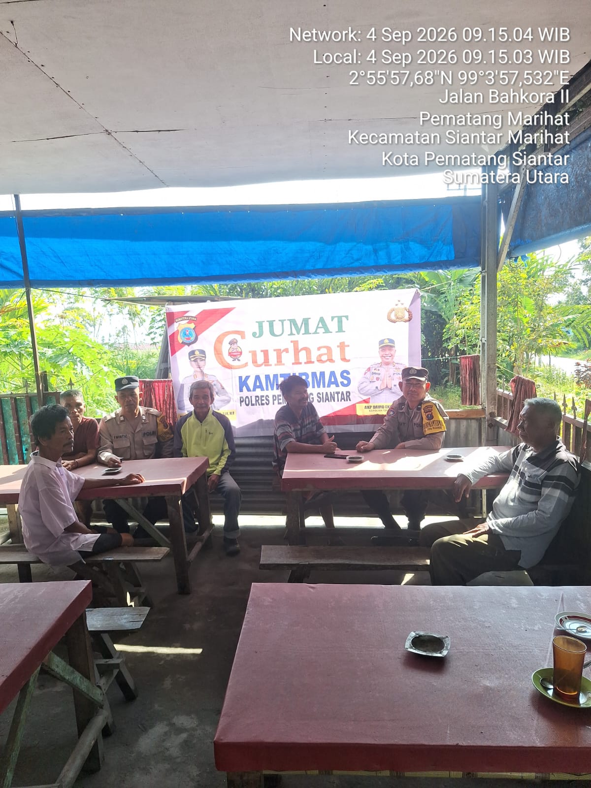 Curhat Kamtibmas di Warung Kopi, Polsek Siantar Marihat Dekat dengan Masyarakat