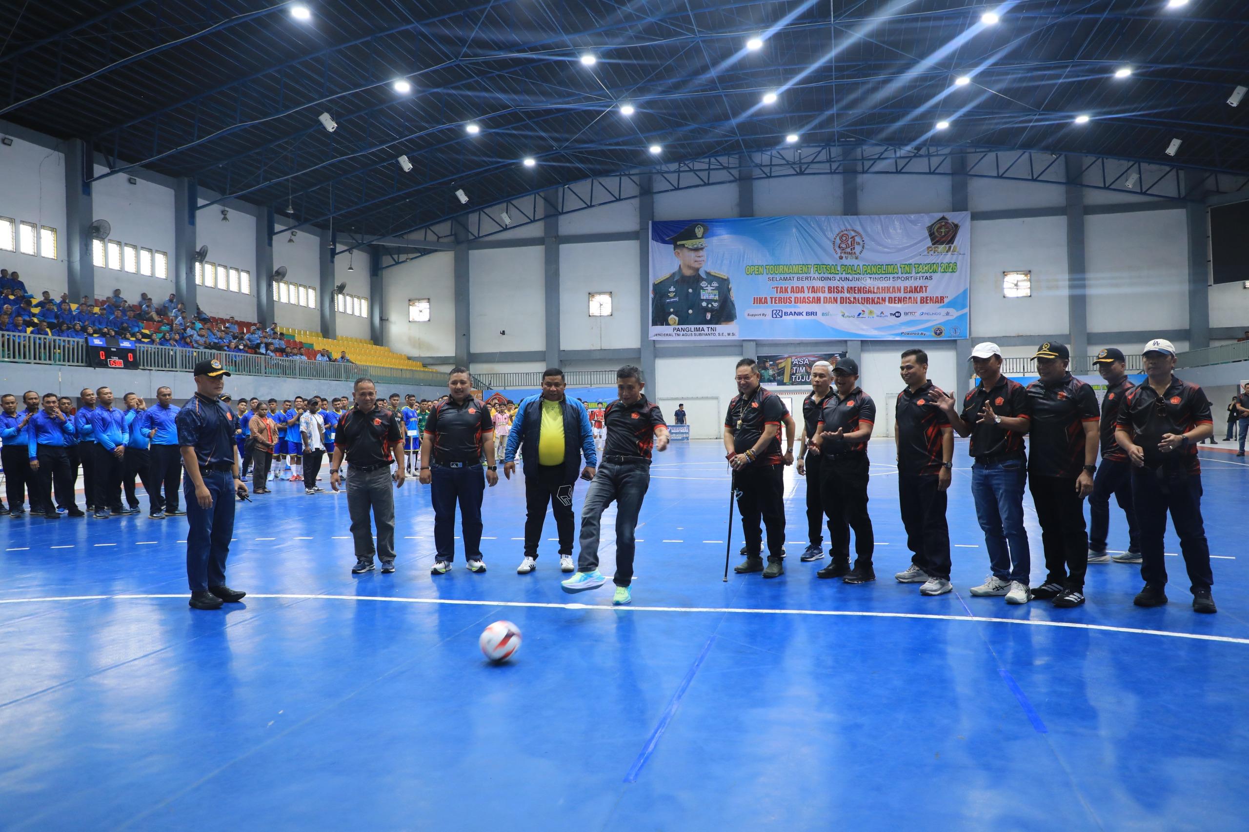 Dansat Brimob Sumut Hadiri Pembukaan Futsal Panglima TNI, Semangat Sportivitas Generasi Muda