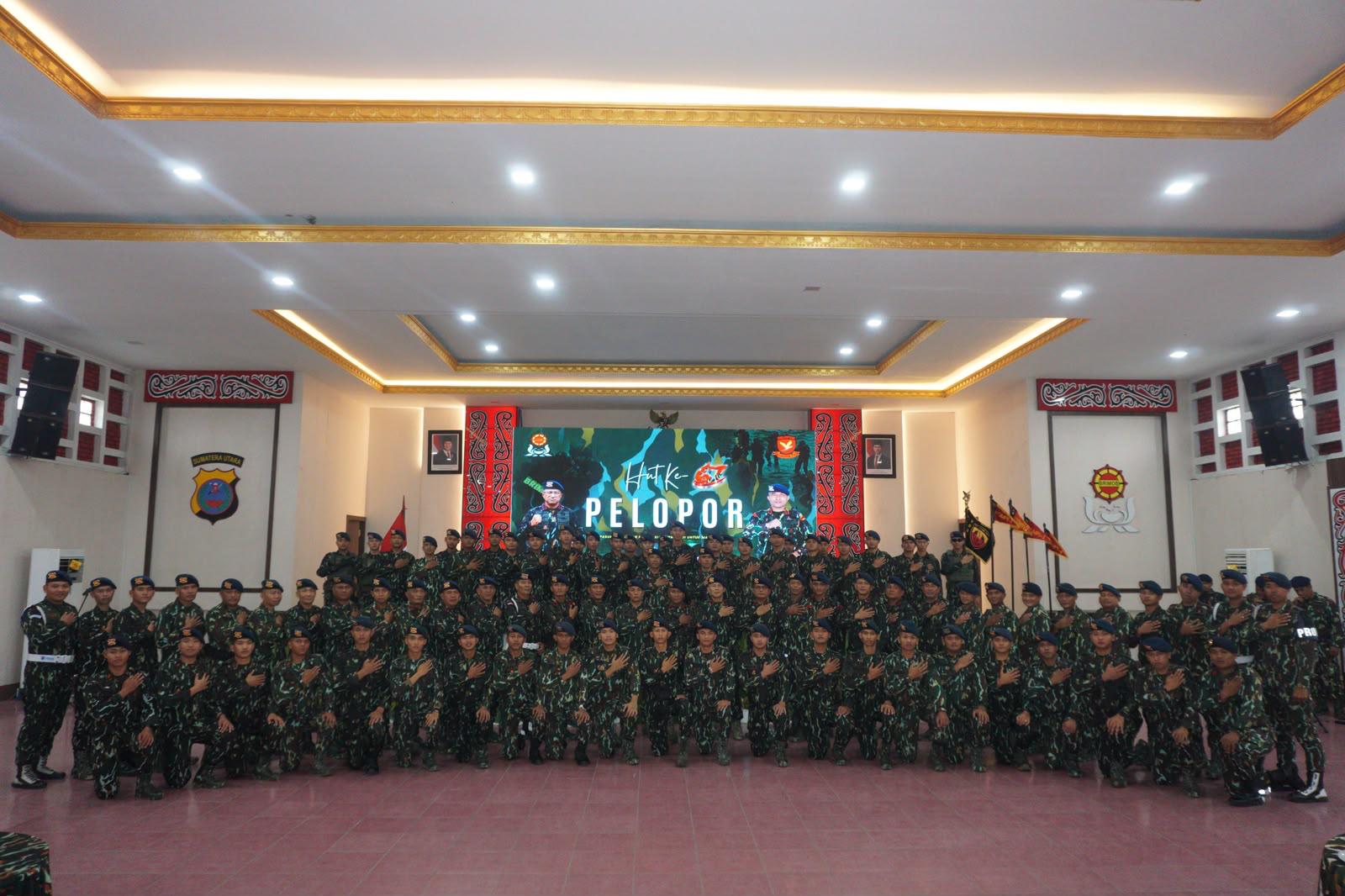 Dansat Brimob Polda Sumut Pimpin Syukuran HUT ke-67 Pelopor di Aula Dhira Brata