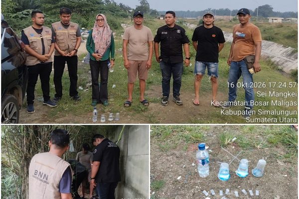 Respons Cepat Pemberitaan Narkoba, Satres Narkoba Polres Simalungun dan BNN Cek Lokasi di Perdagangan