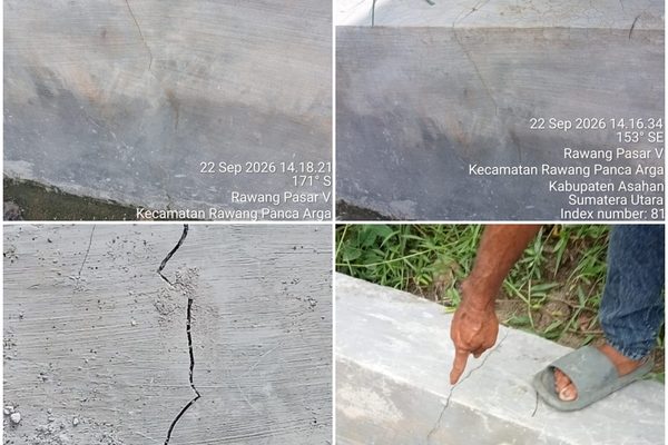 MEDIA, BONGKAR Minta Polisi Usut Kontraktor Proyek Irigasi P3A Tani Yang Retak-Retak Disana Sini.