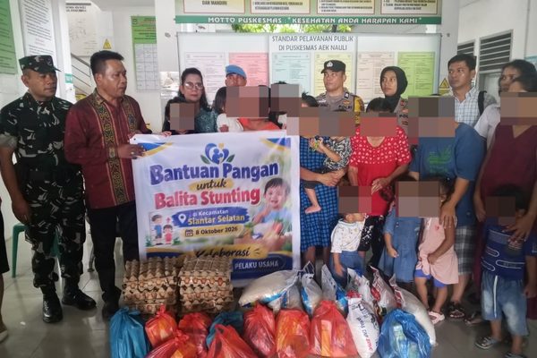 Kolaborasi Lintas Sektor, Bantuan Pangan untuk Balita Stunting Disalurkan di Siantar Selatan