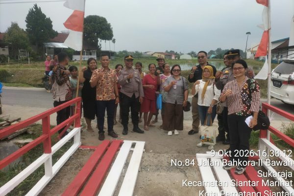 2 Hari Bergotong Royong, Jembatan Merah Putih di Sukaraja Selesai Direnovasi