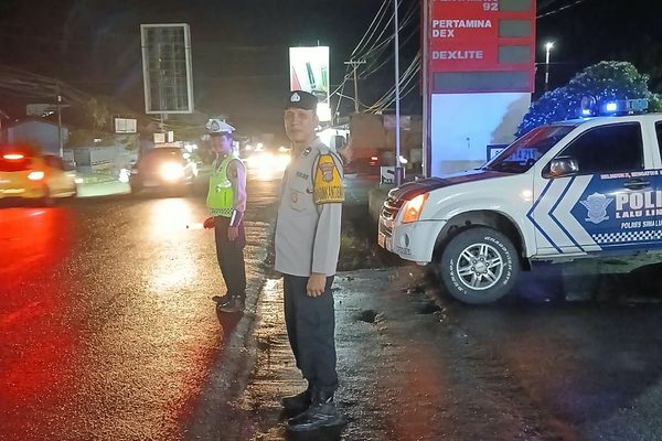 Blue Light Patrol di Jalur Pematang Siantar–Tebing Tinggi, Sat Lantas Simalungun Antisipasi Balap Liar