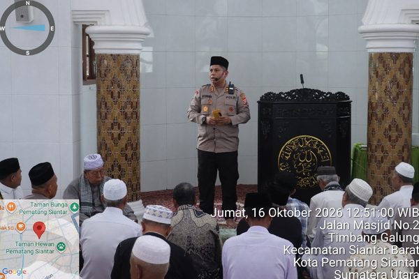 Sholat Jumat Keliling, Kapolres Pematangsiantar Ajak Warga Bersinergi Jaga Kamtibmas