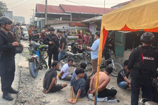 Brimob Sumut dan Polres Serdang Bedagai Gelar OSN, 12 Orang Diamankan
