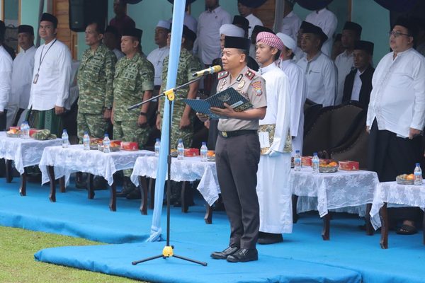 Kamis Pagi, Wakapolres Pematangsiantar Pimpin Upacara Hari Santri Nasional, Bacakan Amanat Menag RI