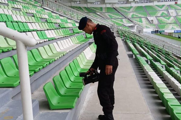 Sterilisasi Jibom dan KBRN di Stadion Utama Sumut, Gegana Brimob Pastikan Pertandingan Aman